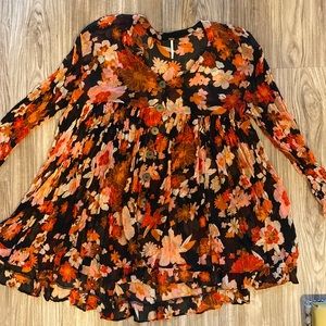 Free People Fall Floral Dress/Tunic Small